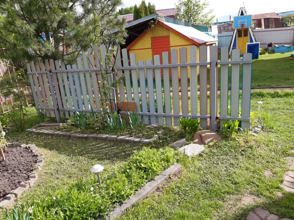 забор из разноцветного штакетника односторонний фото3 в Владивостоке