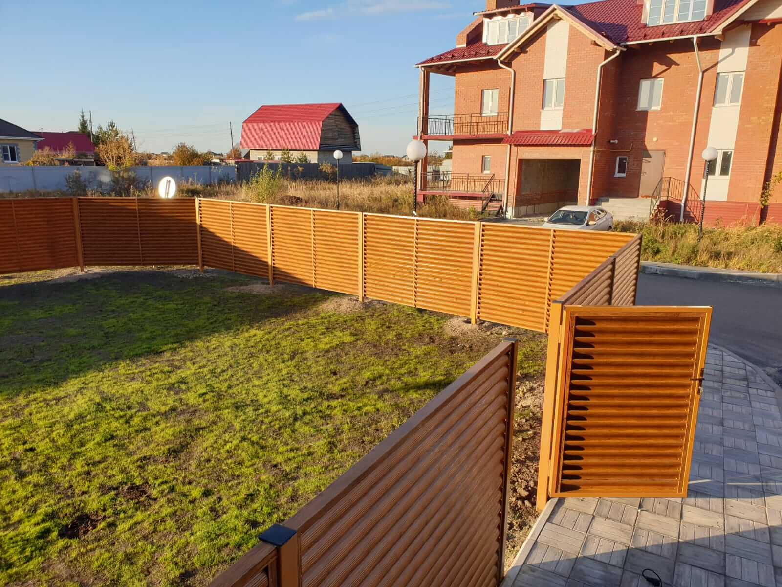Забор-жалюзи 90м Орех фото10 в Владивостоке