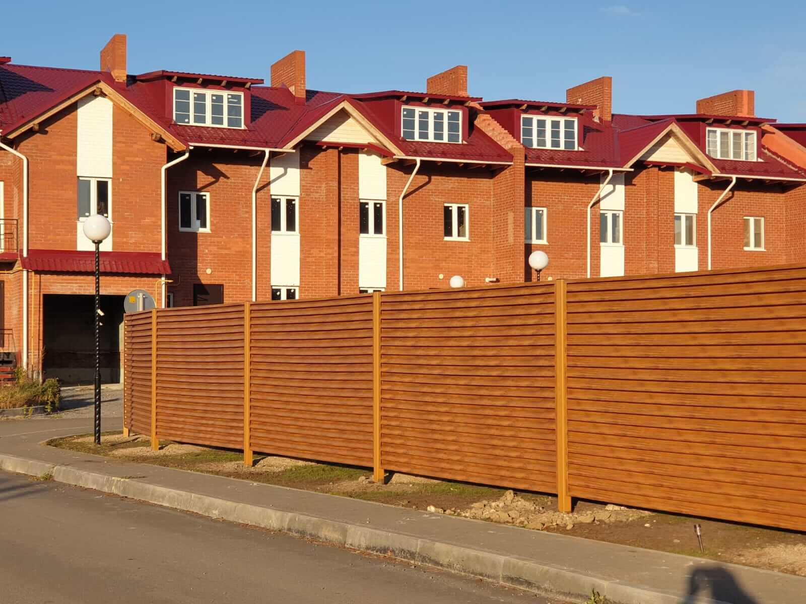 Забор-жалюзи 90м Орех фото1 в Владивостоке