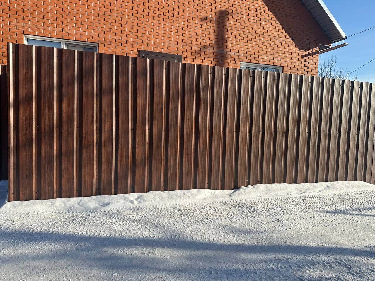 Забор из профнастила НС-21 22м Античное Дерево Принтек фото 4 в Владивостоке