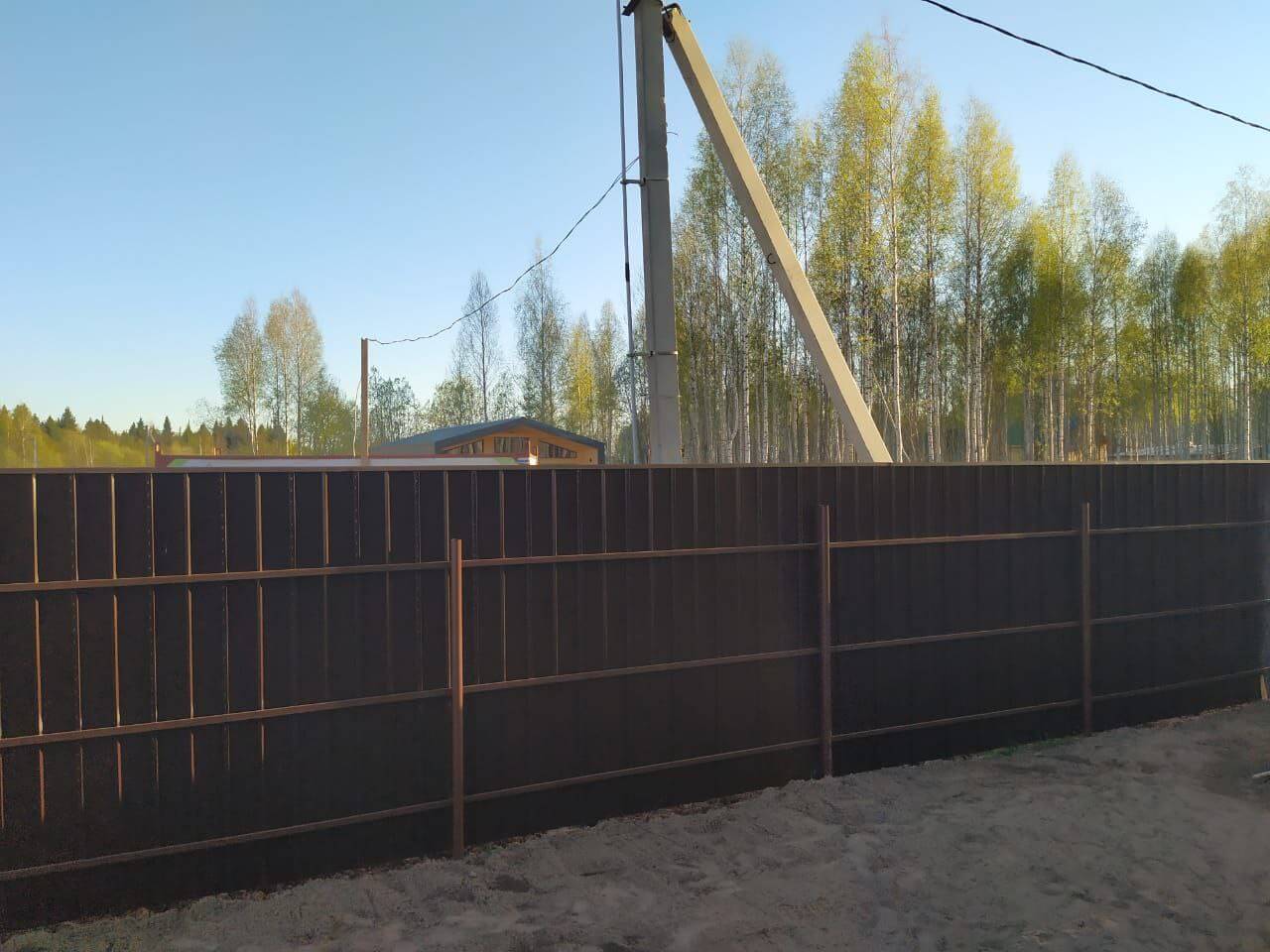 Забор из металлосайдинга ЕВРО-БРУС 25м Темный Каштан 3D Принтек фото 5 в Владивостоке