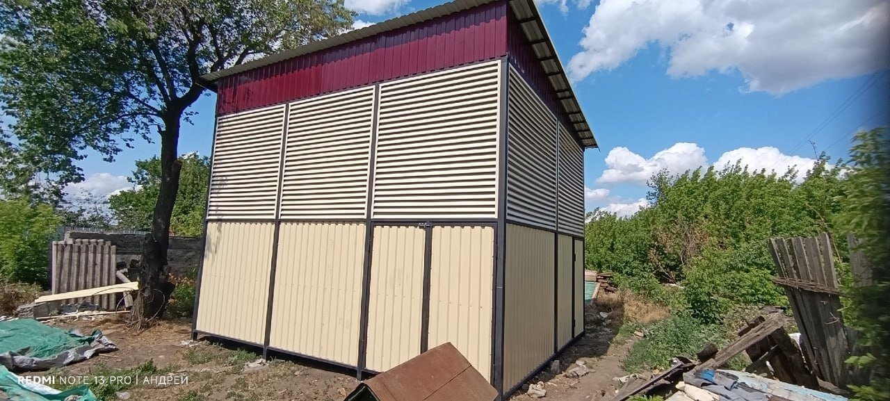 Сенник из ламелей еврожалюзи RAL1015 Слоновая Кость фото 2 в Владивостоке