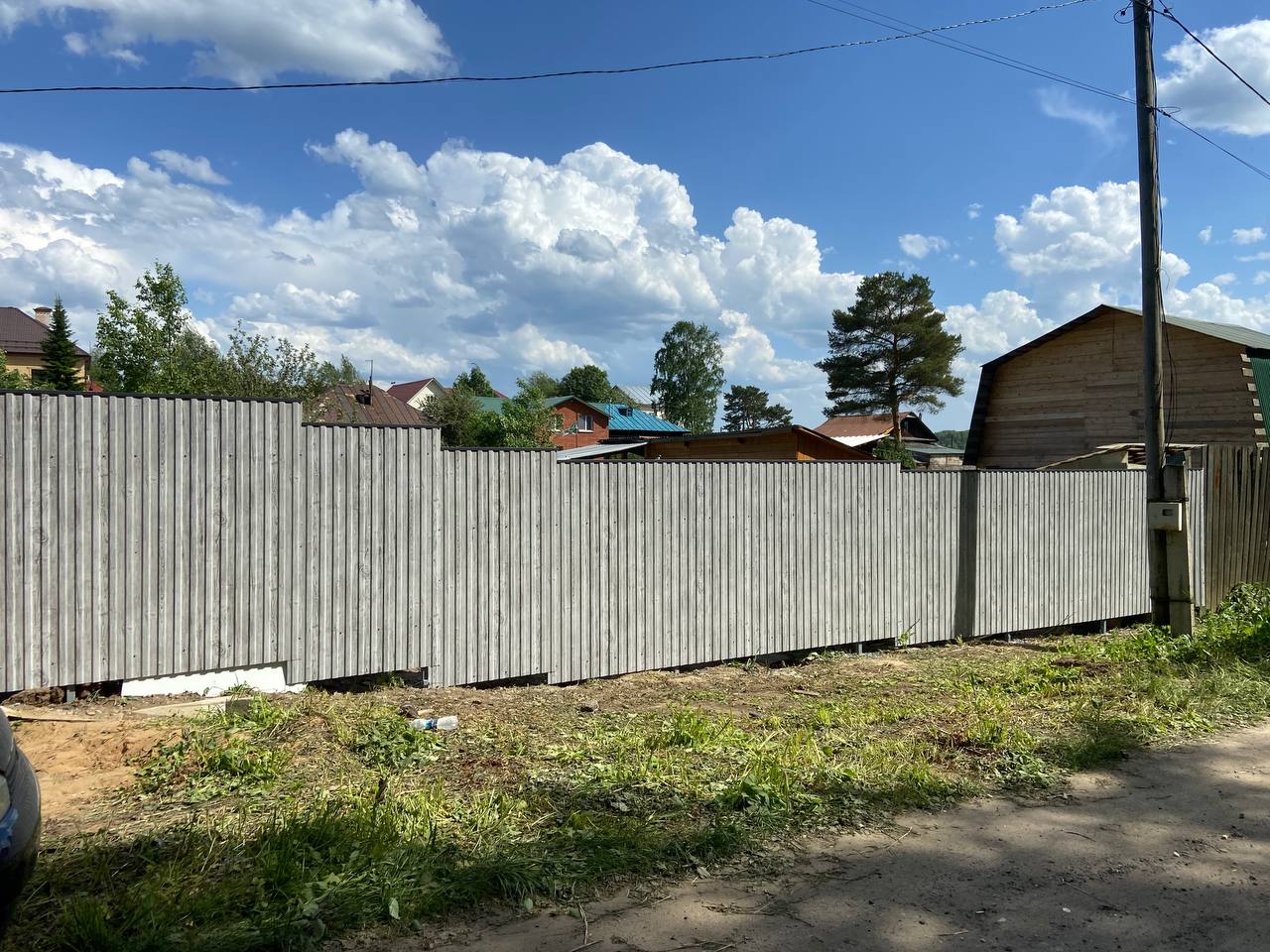 Забор из профнастила НС-10 42м Светлая Береза SteelArt фото 8 в Владивостоке